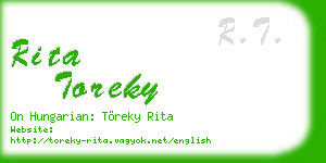 rita toreky business card
